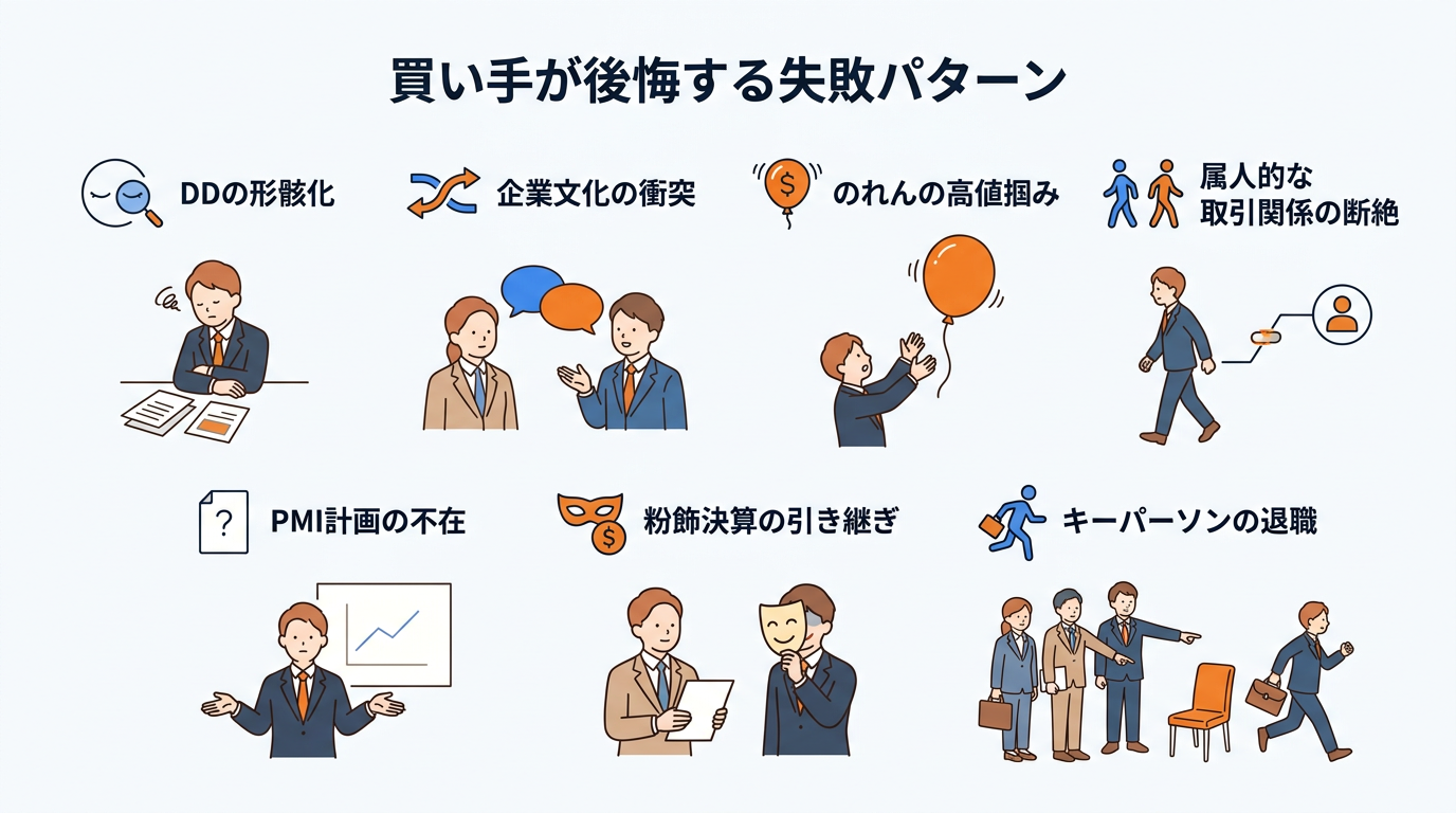 買い手企業の7つの典型的失敗パターン