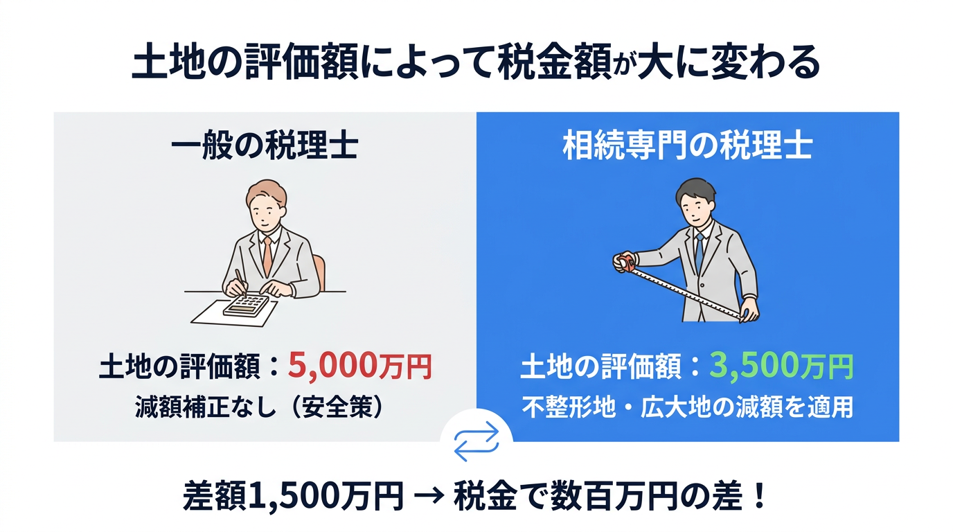 税理士によって相続税額が変わる理由:土地評価の違い
